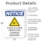 Signmission Radiation & Laser Sign, 18 in H x 12 in W, Plastic, Rectangle OS-2PACK-NS-P-1218-V-10605 - alternate 2
